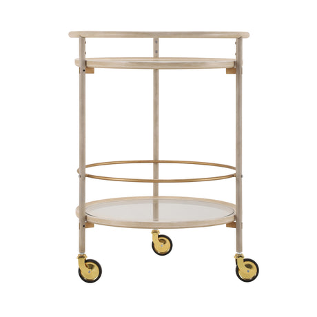 Modern European furniture - Gold Accents Round Bar Cart - www.oroa.com