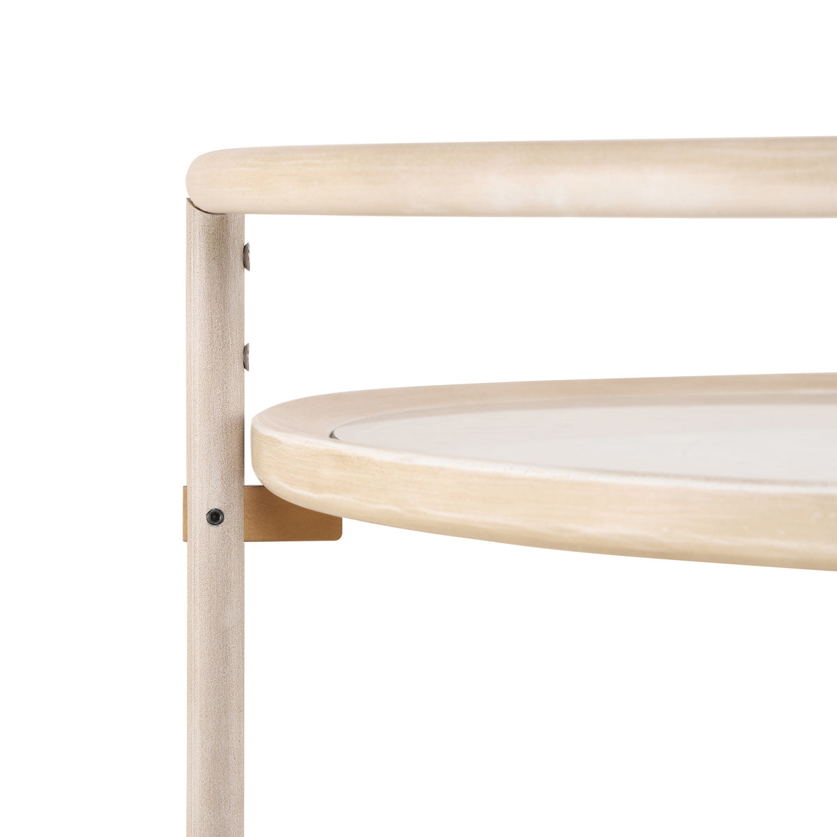 Gold Accents Round Bar Cart | OROA