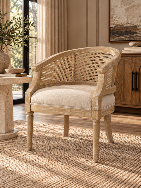 Modern European furniture - Rubber Wood Framed Accent Chair - www.oroa.com