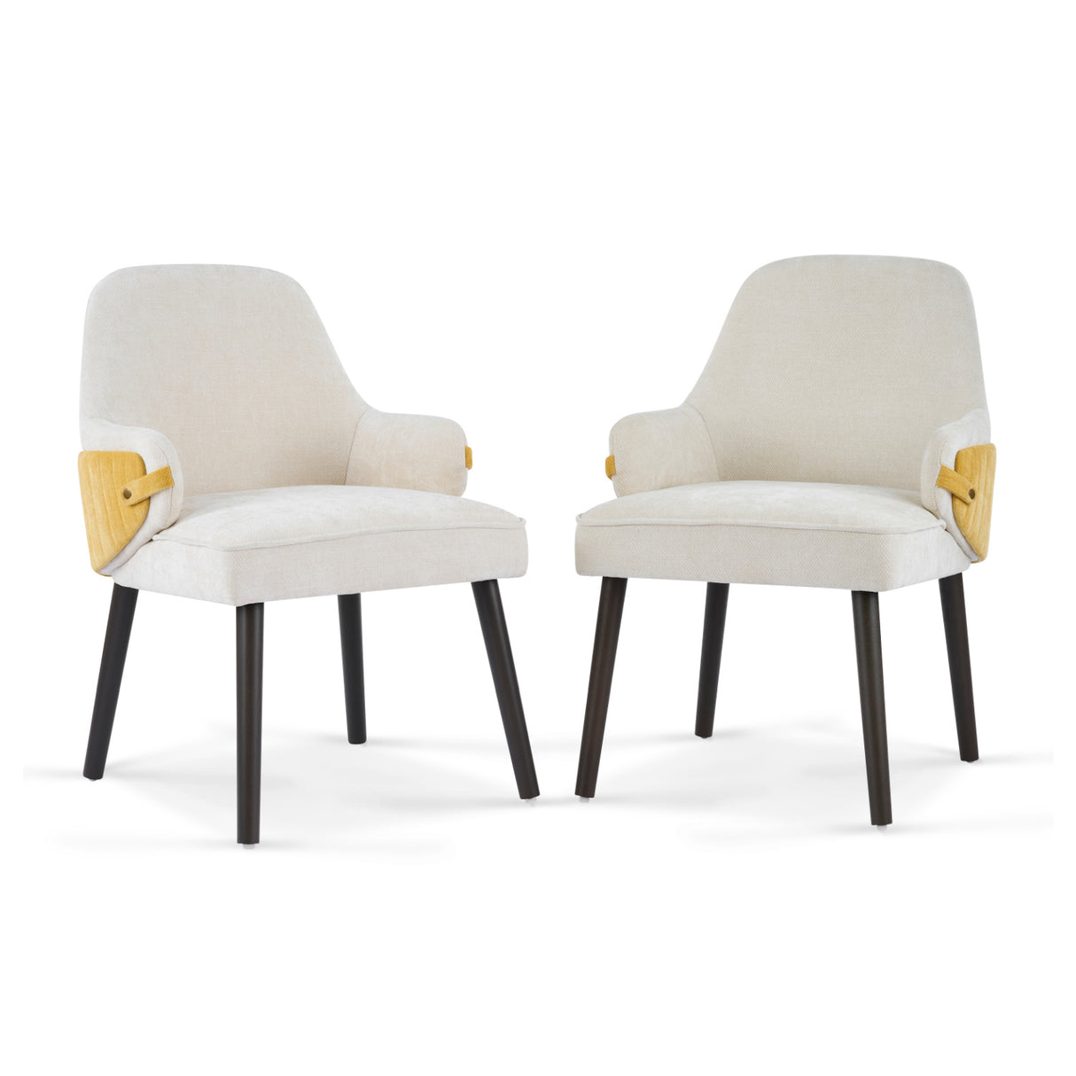 Two-Tone Fabric Dining Armchairs (2) | OROA