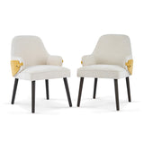 Two-Tone Fabric Dining Armchairs (2) | OROA
