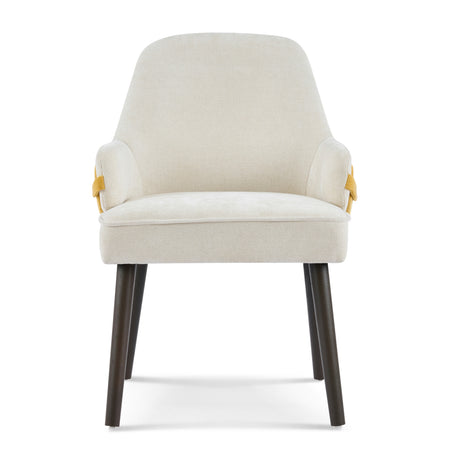 Two-Tone Fabric Dining Armchairs (2) | OROA