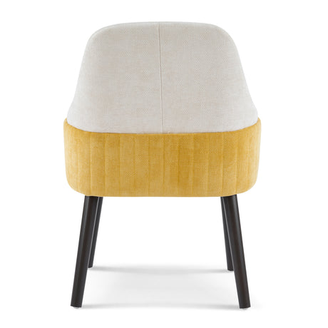 Two-Tone Fabric Dining Armchairs (2) | OROA