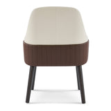 Modern Beige Brown Fabric Dining Chairs (2) | OROA