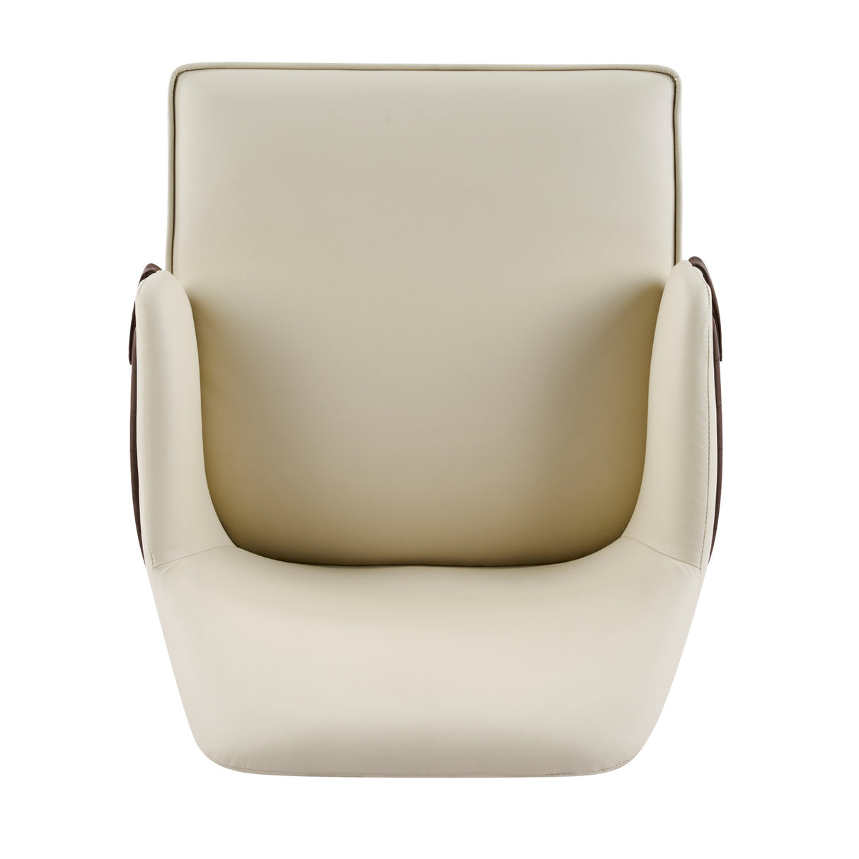 Modern Beige Brown Fabric Dining Chairs (2) | OROA