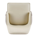 Modern Beige Brown Fabric Dining Chairs (2) | OROA