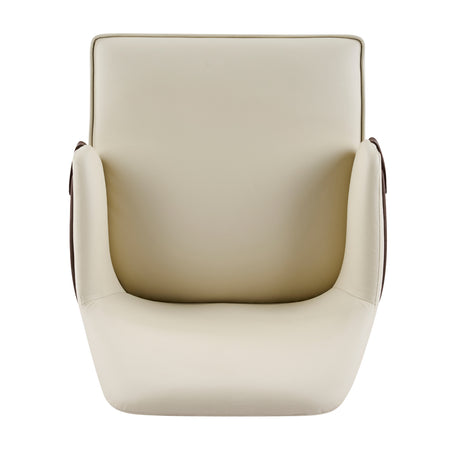 Modern Beige Brown Fabric Dining Chairs (2) | OROA