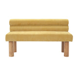 Yellow Upholstered Dining Bench | OROA