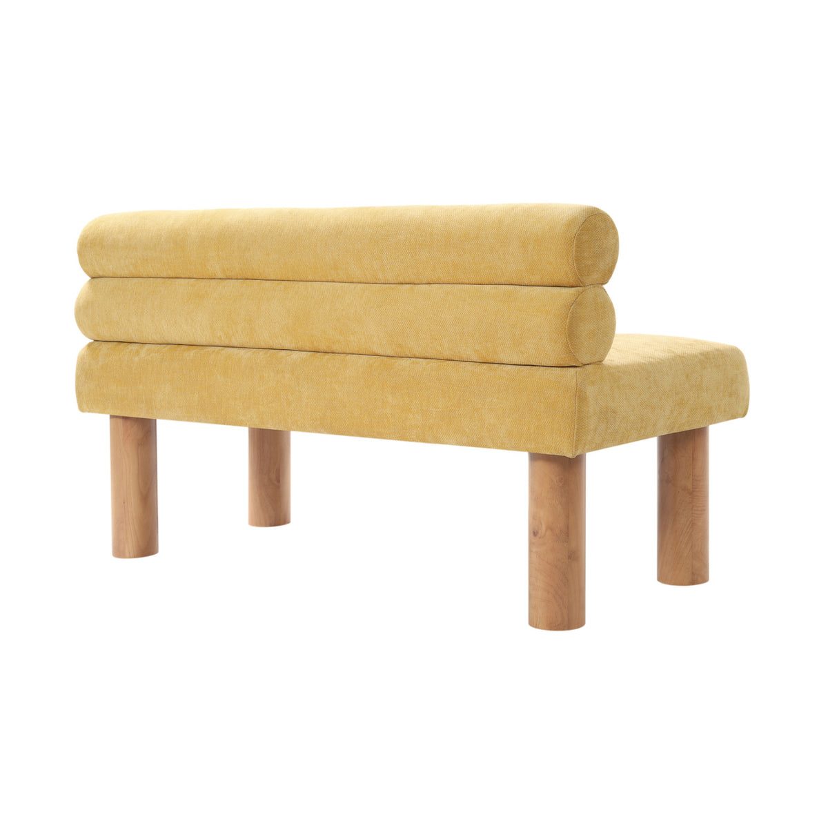Yellow Upholstered Dining Bench | OROA