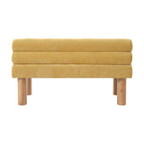 Yellow Upholstered Dining Bench | OROA
