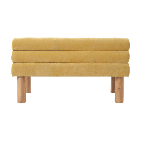 Yellow Upholstered Dining Bench | OROA