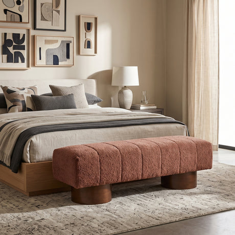 Boucle Tufted Dining Bench | OROA