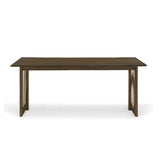 Modern European furniture - Walnut Dining Table with Rattan Panel Legs - www.oroa.com