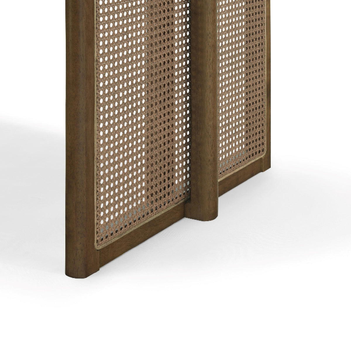 Modern European furniture - Walnut Dining Table with Rattan Panel Legs - www.oroa.com
