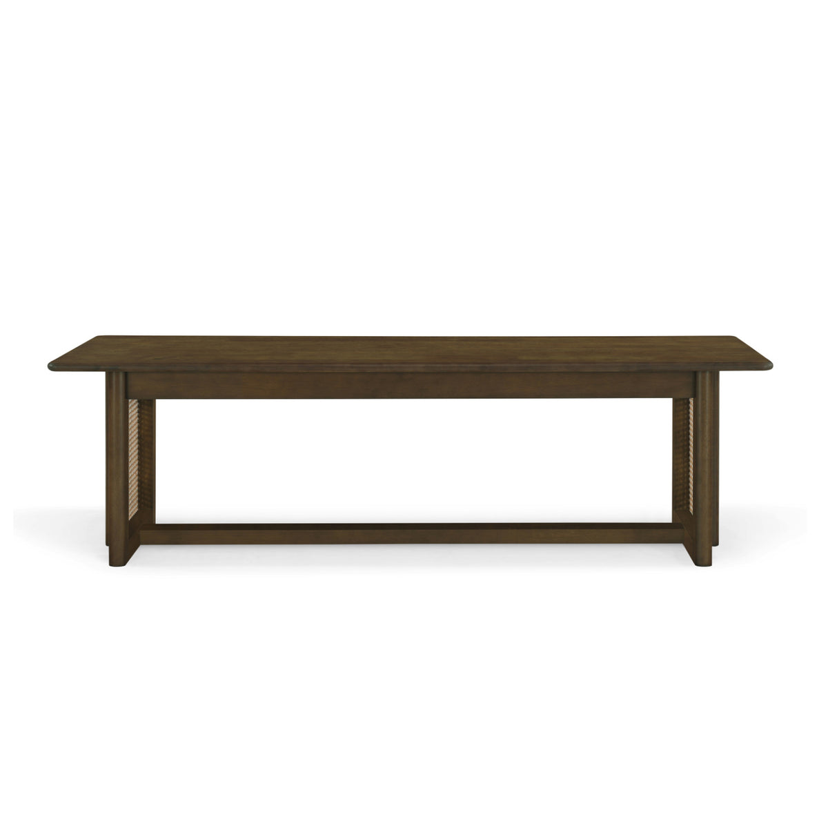 Modern European furniture - Walnut and Rattan Dining Bench - www.oroa.com