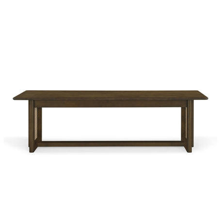 Modern European furniture - Walnut and Rattan Dining Bench - www.oroa.com