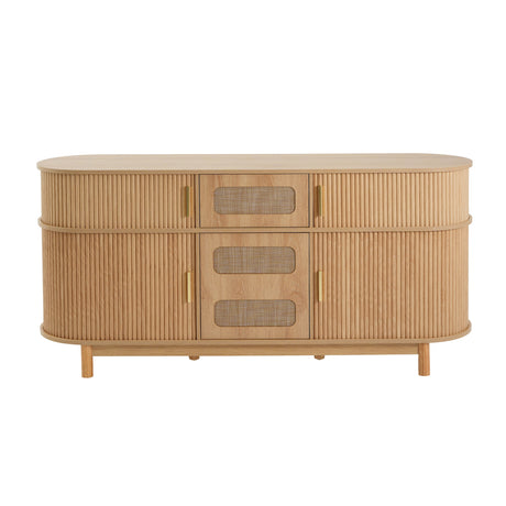 Modern European furniture - 60" Natural Fluted Sideboard - www.oroa.com