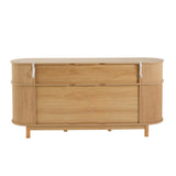 Modern European furniture - 60" Natural Fluted Sideboard - www.oroa.com
