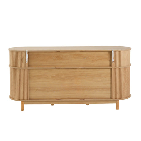 Modern European furniture - 60" Natural Fluted Sideboard - www.oroa.com