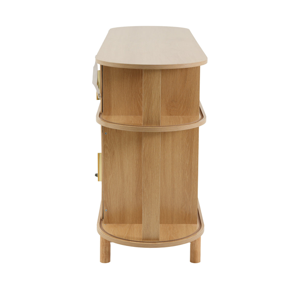 Modern European furniture - 60" Natural Fluted Sideboard - www.oroa.com