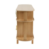 Modern European furniture - 60" Natural Fluted Sideboard - www.oroa.com