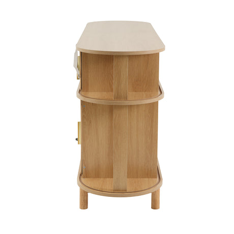 Modern European furniture - 60" Natural Fluted Sideboard - www.oroa.com