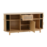 Modern European furniture - 60" Natural Fluted Sideboard - www.oroa.com