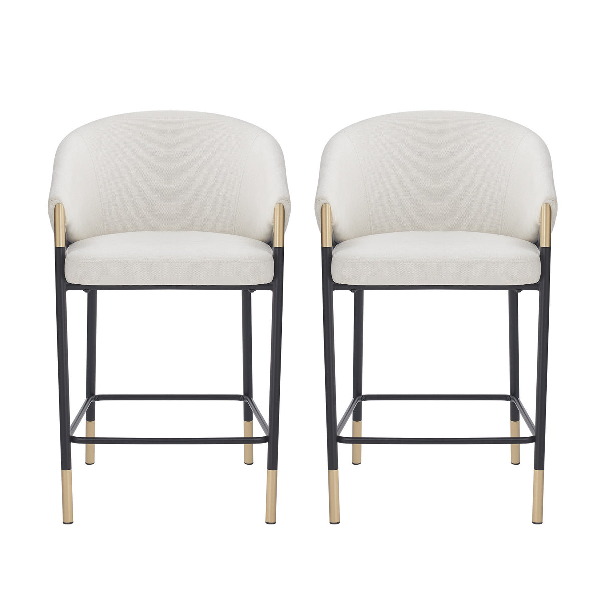 Gold Accent Modern Counter Stools (2) | OROA