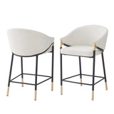 Gold Accent Modern Counter Stools (2) | OROA