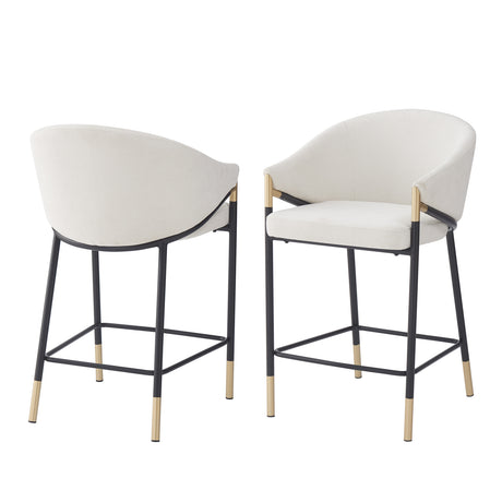 Modern European furniture - Gold Accent Modern Counter Stools (2) - www.oroa.com