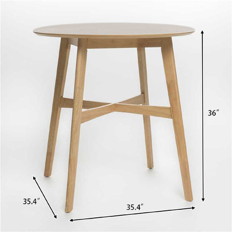 Wood Counter Height Round Dining Table - Maison Naturelle - view 5