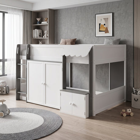 Loft House Bed with Playhouse & Storage | OROA Kids