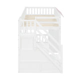 Twin Size Loft Bed with Storage Steps LED Light | OROA Kids