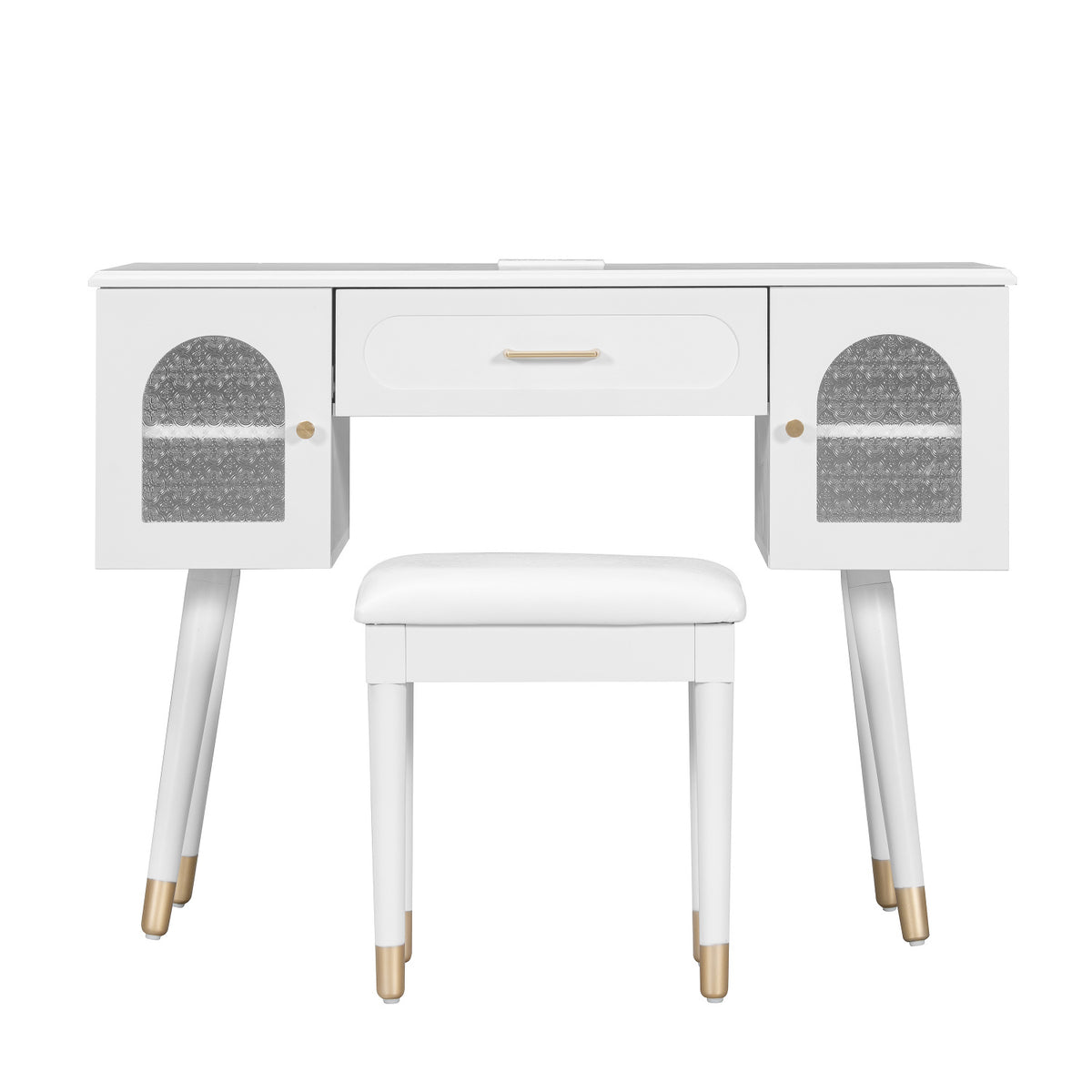 Modern White Vanity Makeup Table and Chair Set | OROA Kids