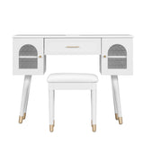 Modern White Vanity Makeup Table and Chair Set | OROA Kids