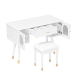 Modern White Vanity Makeup Table and Chair Set | OROA Kids