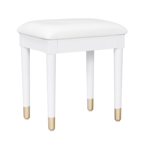 Modern White Vanity Makeup Table and Chair Set - OROA Kids - view 5