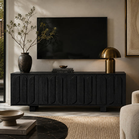 Modern European furniture - 63'' Black Vibe Haus TV Stand - www.oroa.com