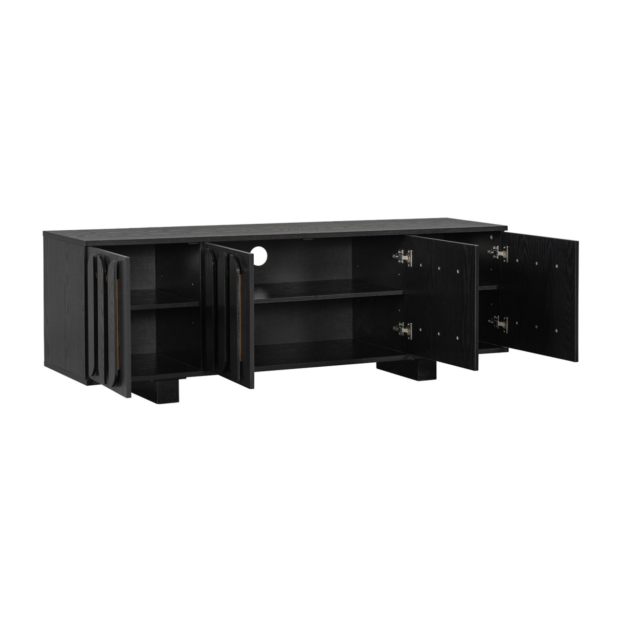 Modern European furniture - 63'' Black Vibe Haus TV Stand - www.oroa.com