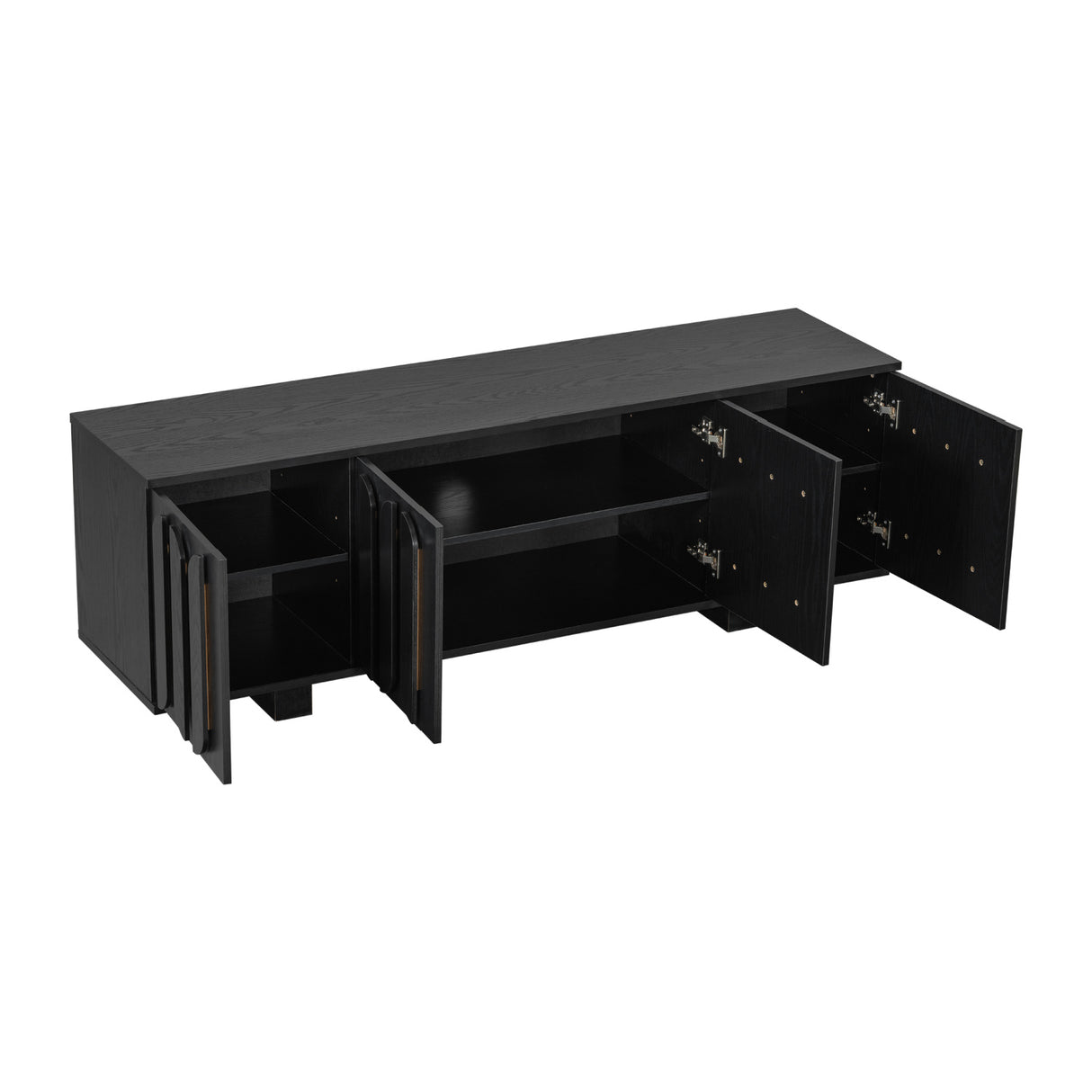 Modern European furniture - 63'' Black Vibe Haus TV Stand - www.oroa.com
