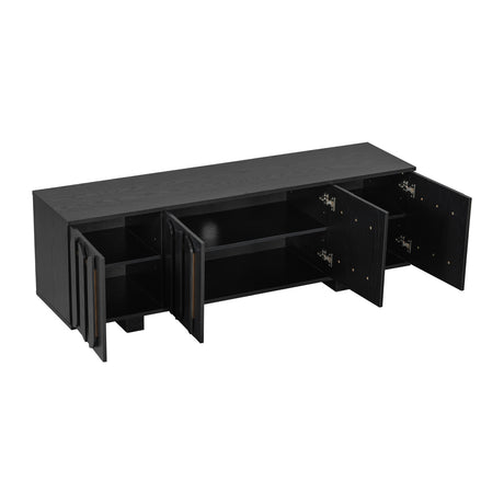 Modern European furniture - 63'' Black Vibe Haus TV Stand - www.oroa.com