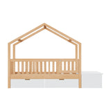 Solid Wood Bed Frame with Storage | OROA Kids