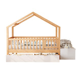 Solid Wood Bed Frame with Storage | OROA Kids