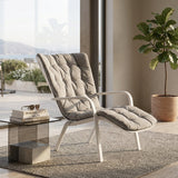 Square Perforated Reclining Outdoor Armchair | Nardi Folio
