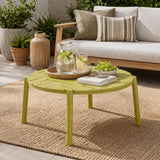 Slatted Round Outdoor Coffee Table | Nardi Doga
