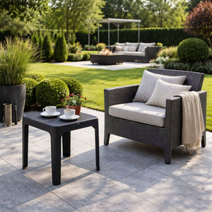   Outdoor Perforated Square Dining Table | Oroa.com
