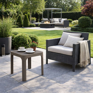   Outdoor Perforated Square Dining Table | Oroa.com