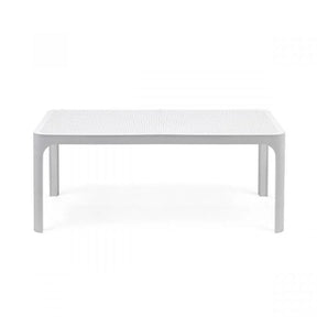 Outdoor Perforated Rectangular Coffee Table – Net – outdoor front view