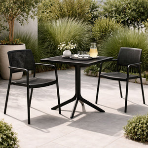   Perforated Square 4-Spoke Outdoor Table | Oroa.com