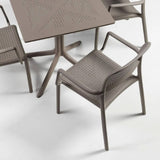 Perforated Square 4-Spoke Outdoor Dining Table | Nardi Clip